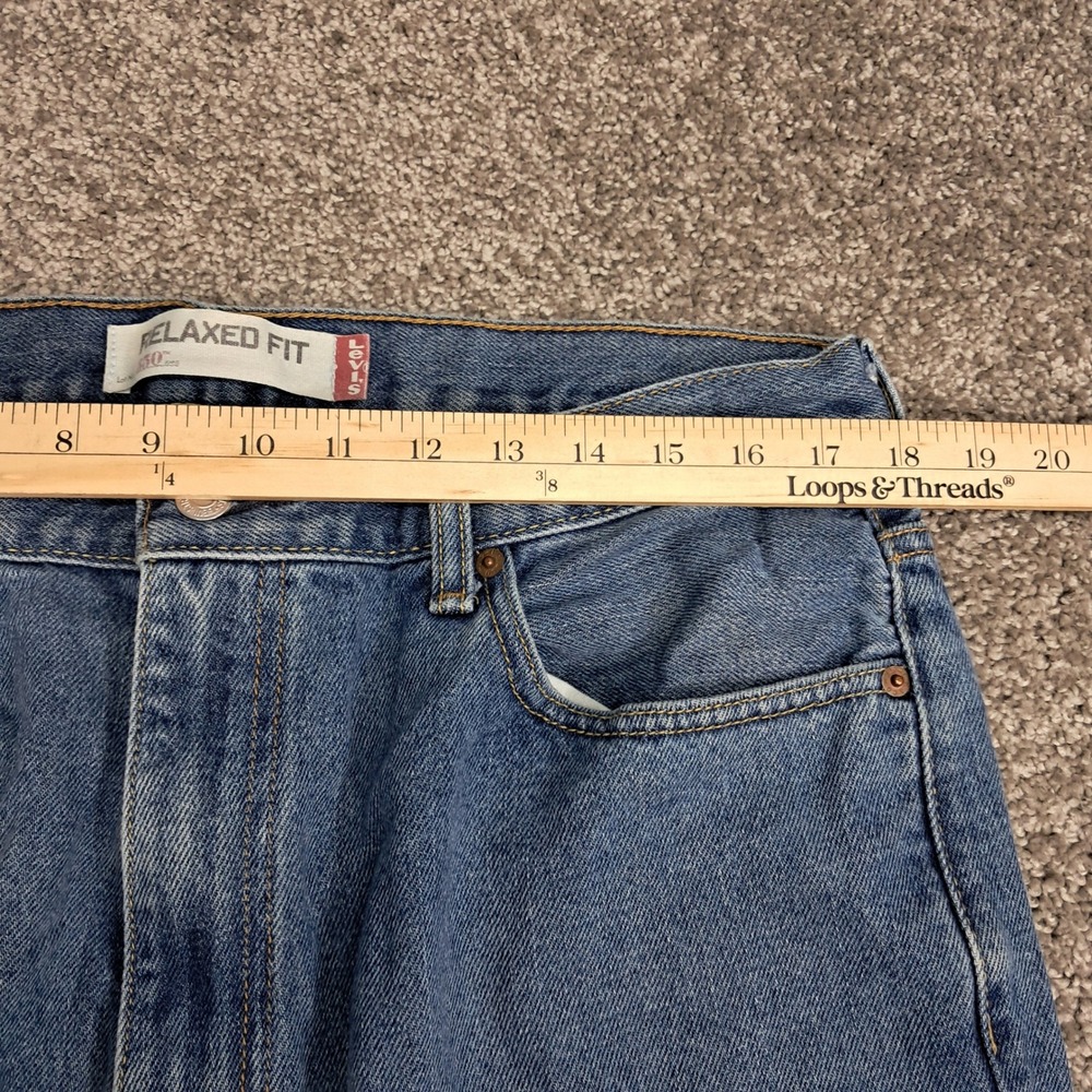 Levis 550 Relaxed Fit‎ Mens Jeans Blue Medium Wash 36x32 Straight Leg Denim - Picture 8 of 12